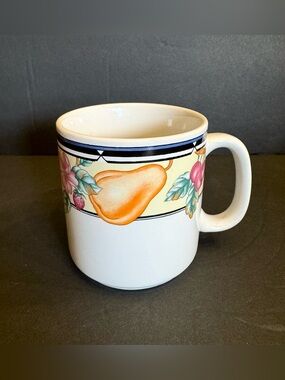 LOT of 2 ONEIDA Select Mug Cup Stoneware Orchard Pattern Discontinued